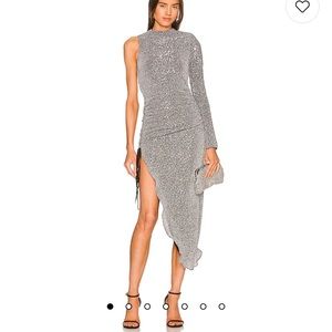 Revolve Dionne Midi Dress silver